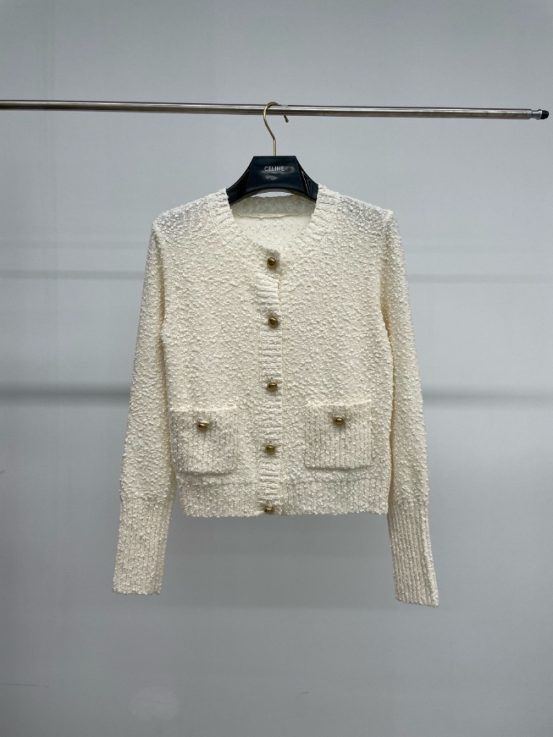 Dior Cotton Wool Ball Cardigan 2024 Collection White