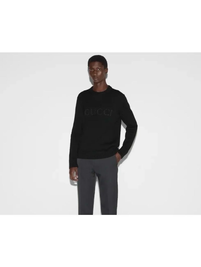 Gucci Him GG Knit Wool Cashmere Knit Sweater