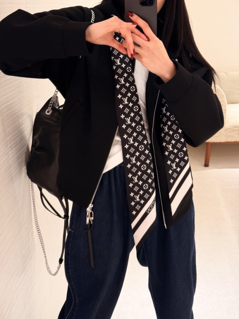 Louis Vuitton Monogram Scarf Hoodie & Skirt Set in Black - Luxe Early Autumn Collection