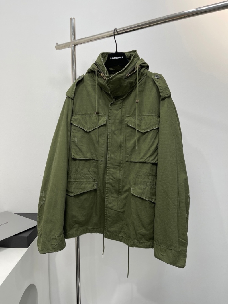 Balenciaga 25FW Oversized Hooded Jacket (Unisex) Green
