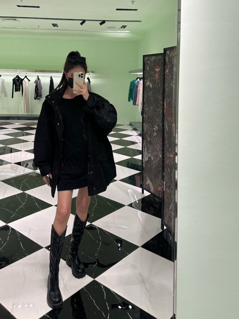 Balenciaga 25FW Oversized Hooded Jacket (Unisex) Black