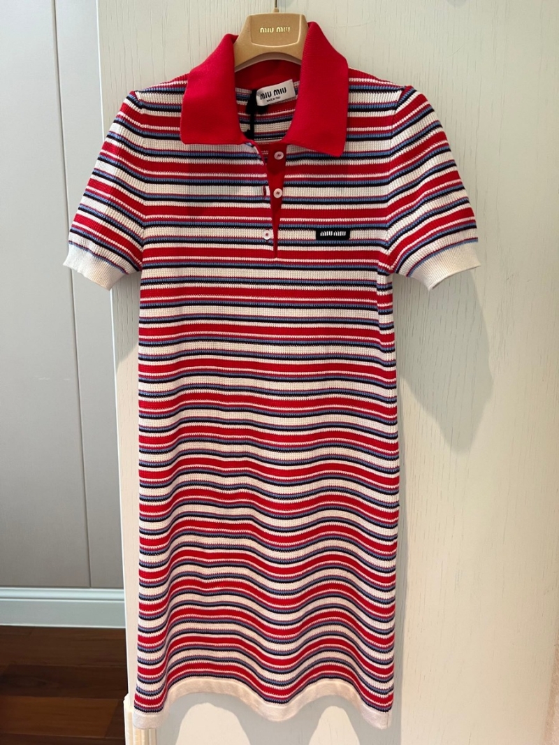 Miu Miu Multicolor Striped Dress - Chic, Fresh, and Casual