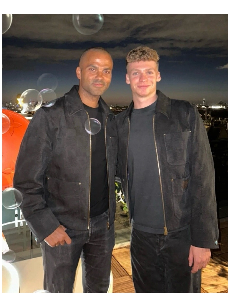 Louis Vuitton LV Him New Checkered Jacket with Turquoise Leather Collar