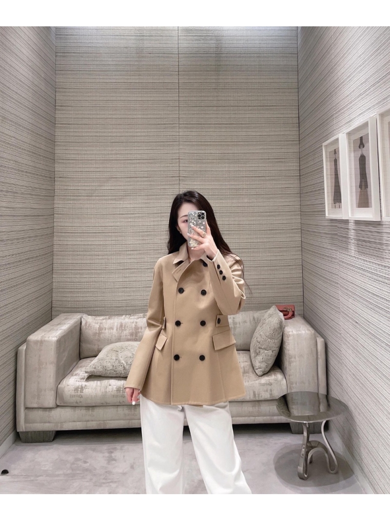 Dior 25FW Early Autumn Double-Breasted Blazer in Classic Khaki - Luxe Wool Blend with Notched Lapel & Six-Button Design