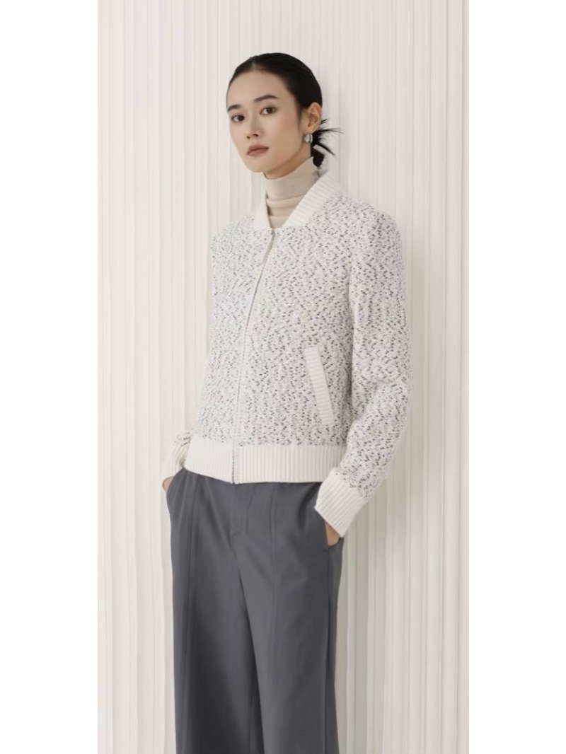 Loro Piana Exclusive Knitted Quilted Down Jacket with Tweed-Inspired Weave