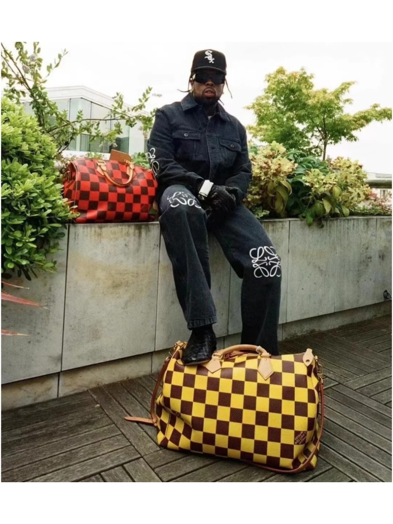 Loewe Unisex Impored Washed Denim Pants with Anagram Embroidery