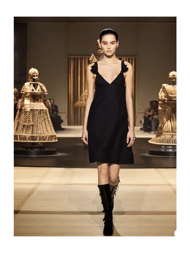 Dior 24FW Wool Bow Strap Dress