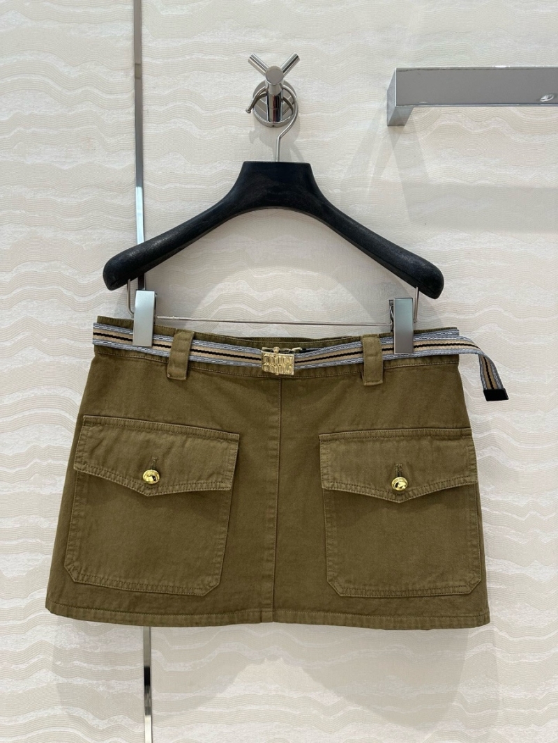 Miu Miu Scout Series Utility Mini Skirt With belt
