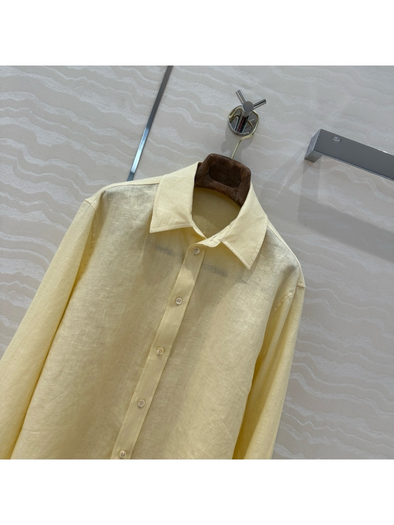 Loro Piana Spring/Summer 2025 Linen Shirt Yellow