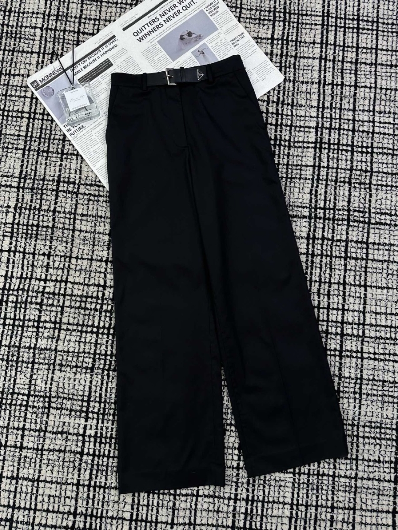 Prada Belted Casual Trousers- High Waisted