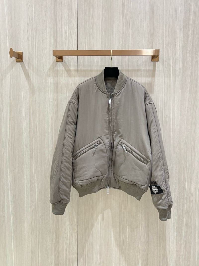 Dior 2024 Stone Island Badge Bomber Jacket – Taupe