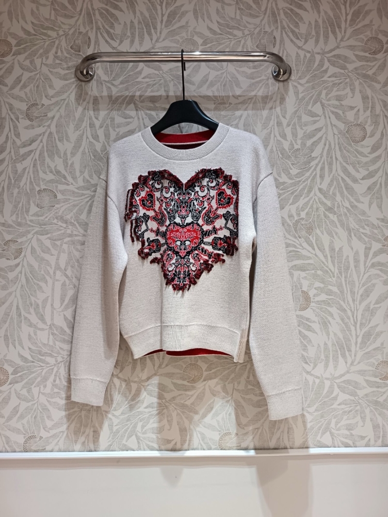 Dior Limited Edition Heart Fringe Cashmere Sweater