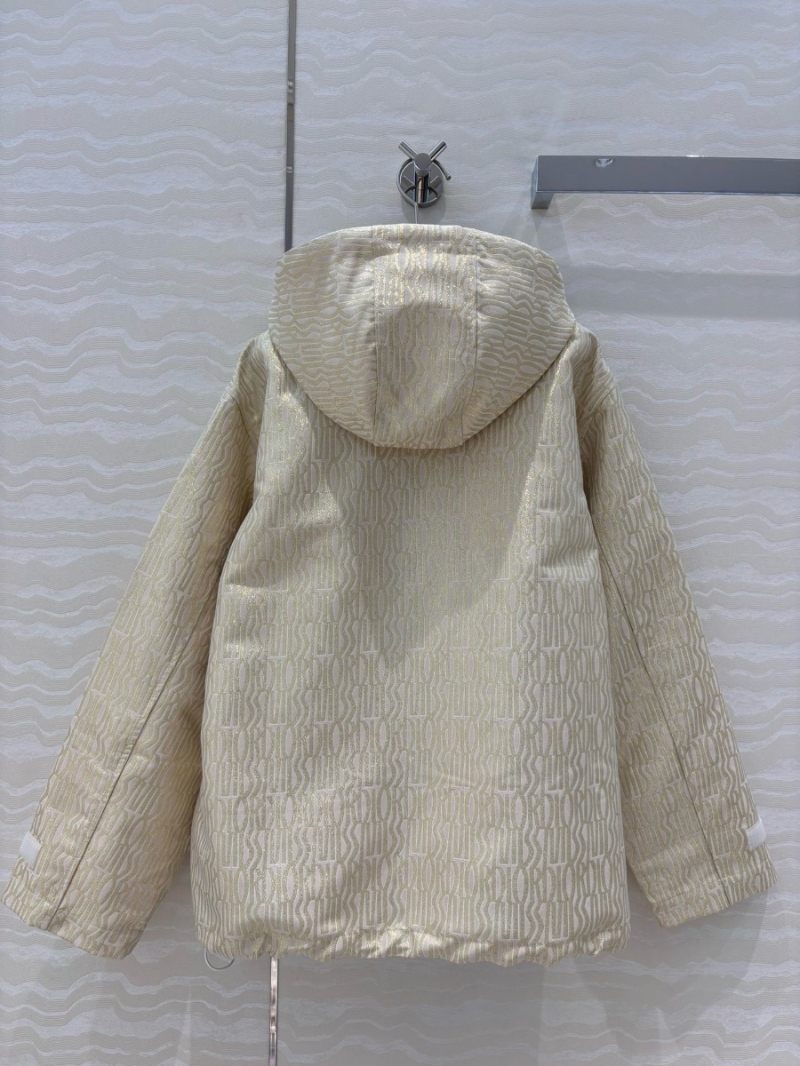 Dior Miss Dior Hooded Jacket – Gold-Tone Jacquard Elegance Limited Edition