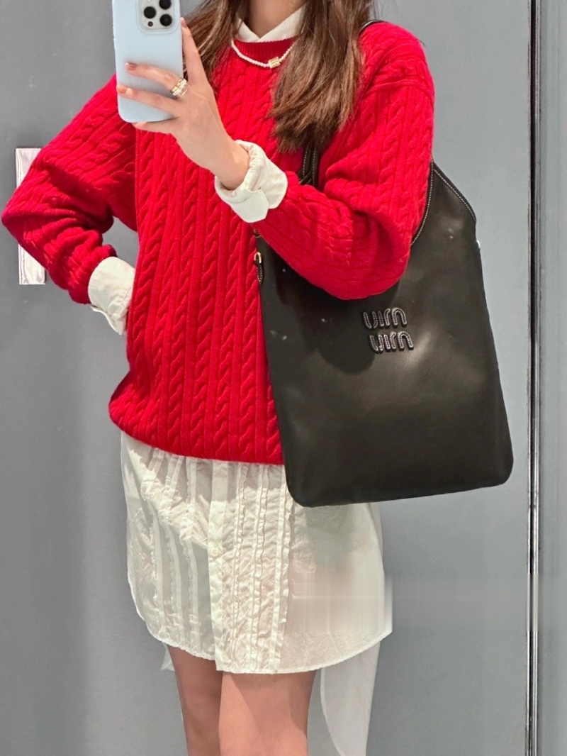 Miu Miu 24 FW Classic Cable Knit Cashmere Sweater