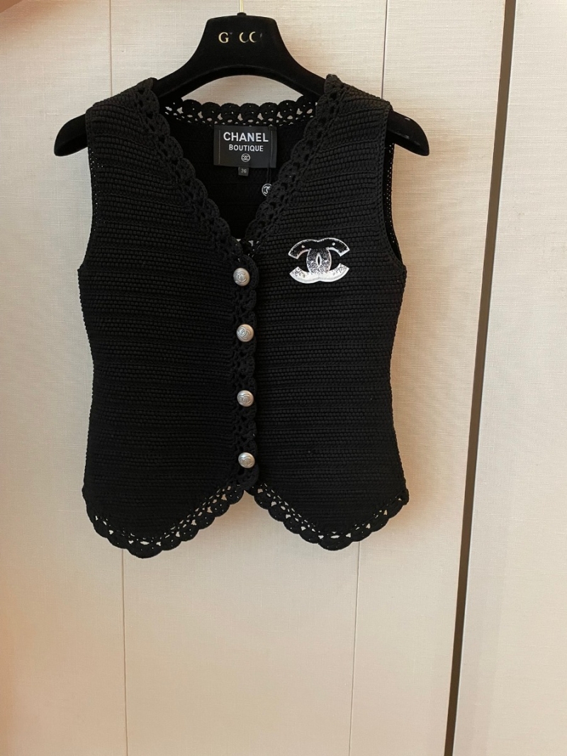 Chanel Early Fall Collection Knit Vest – Black