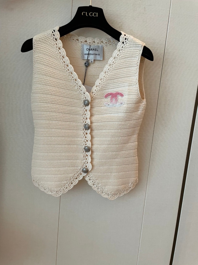 Chanel Early Fall Collection Knit Vest – Cream