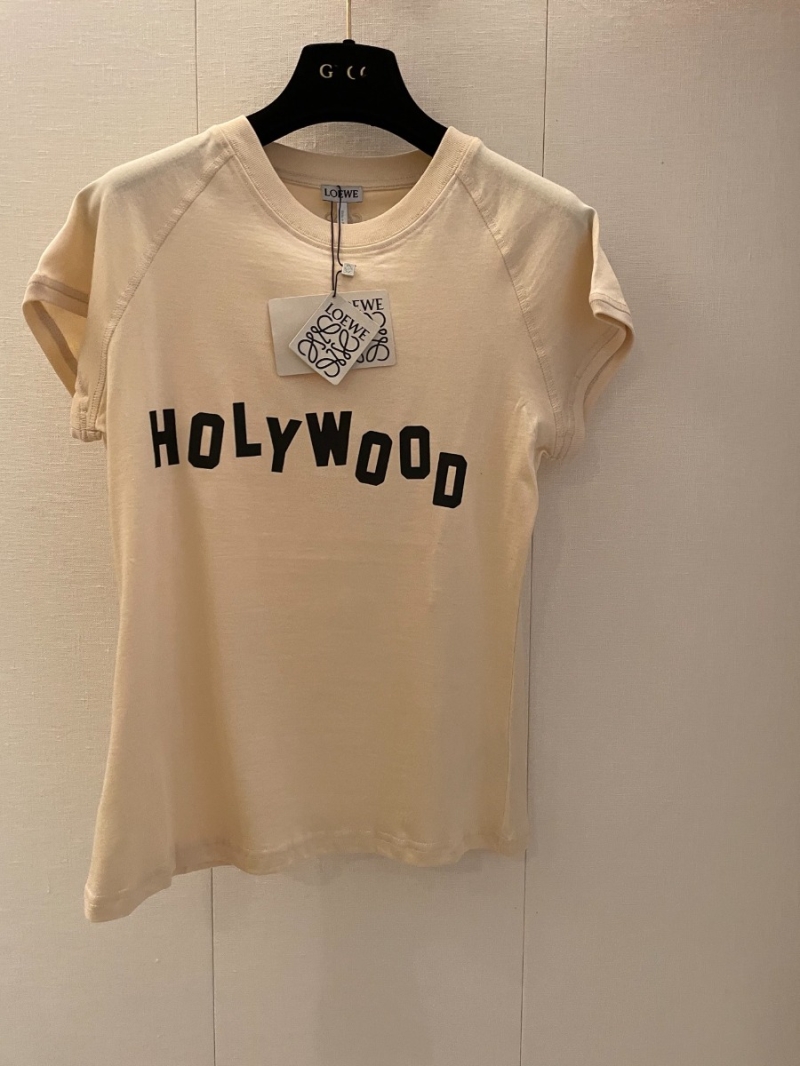 Loewe 25SS Bold Hollywood Graphic T-Shirt - Beige