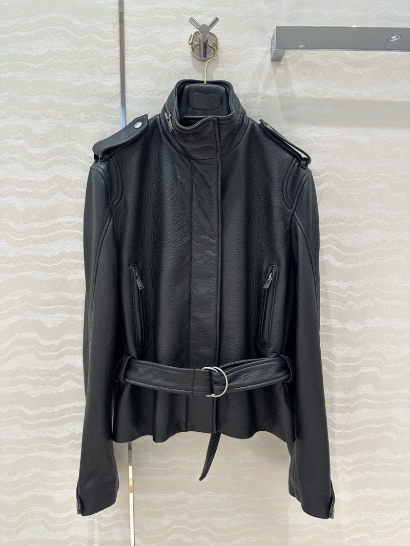 YSL Saint Laurent Limited Edition Lambskin Leather Belted Hunting Jacket – Timeless Elegance and Versatility