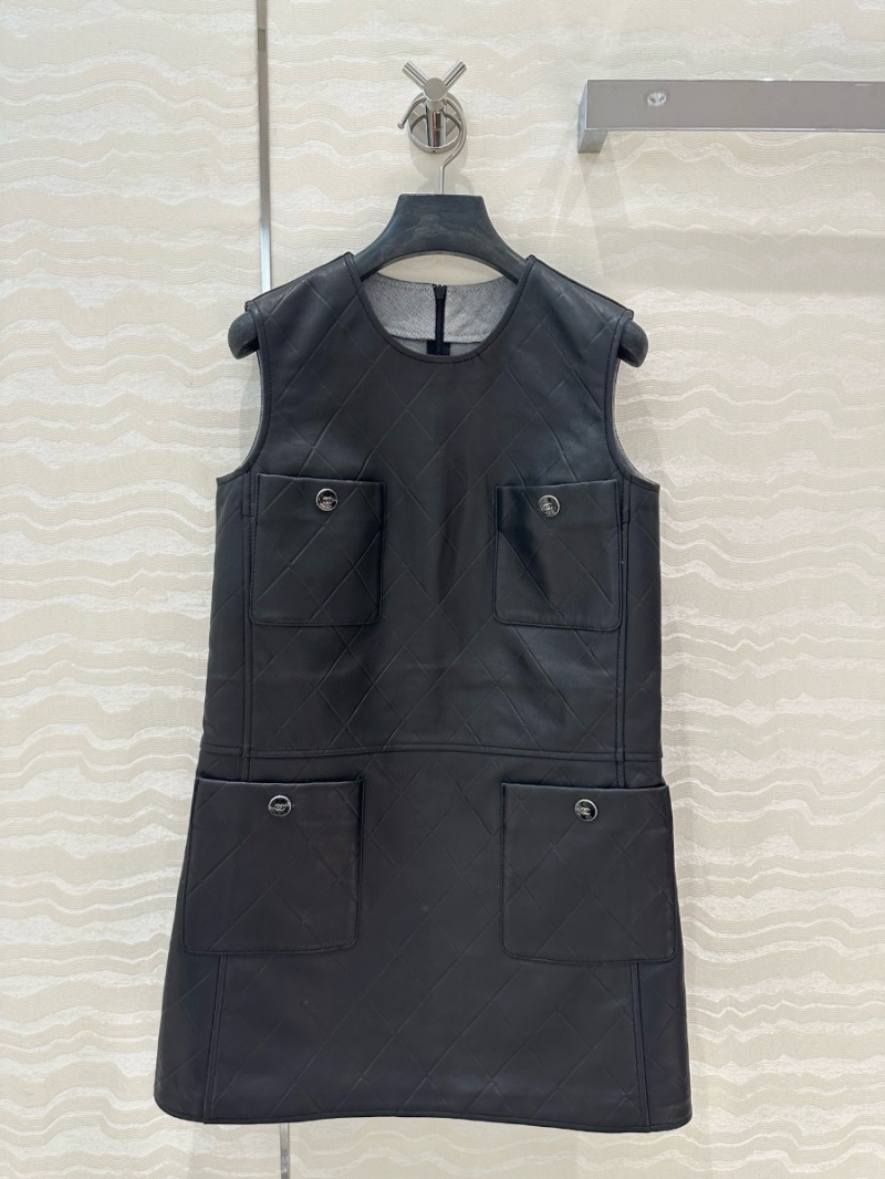Chanel 25SS Imported  Lambskin Quilted Pocket Dress Limited Edition – Elegant and Versatile