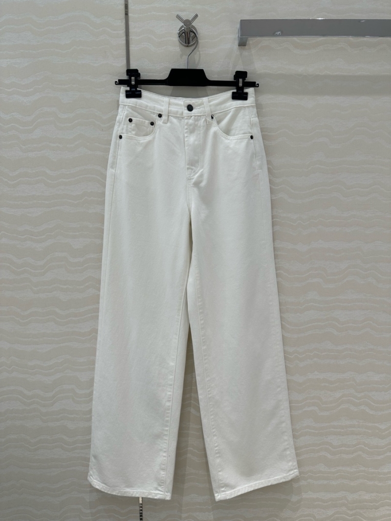The Row White Wide-Leg Jeans – Effortless Elegance