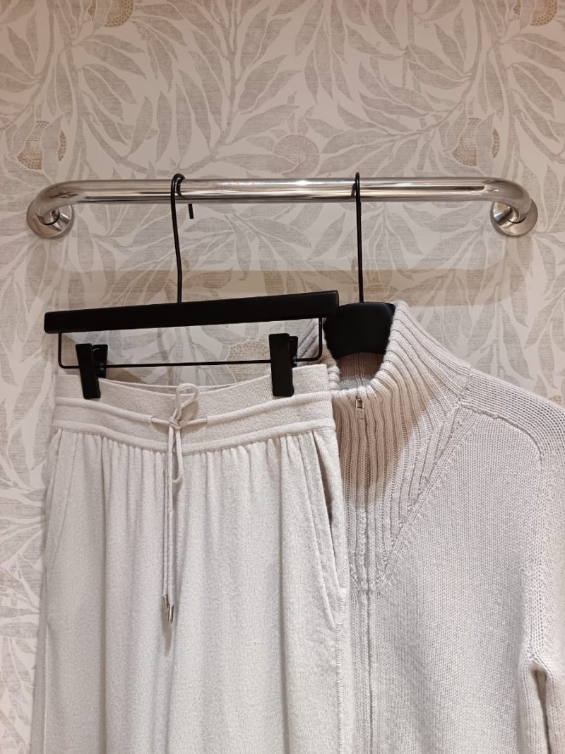 Loro Piana Cashmere Knit Pants - Oatmeal Beige