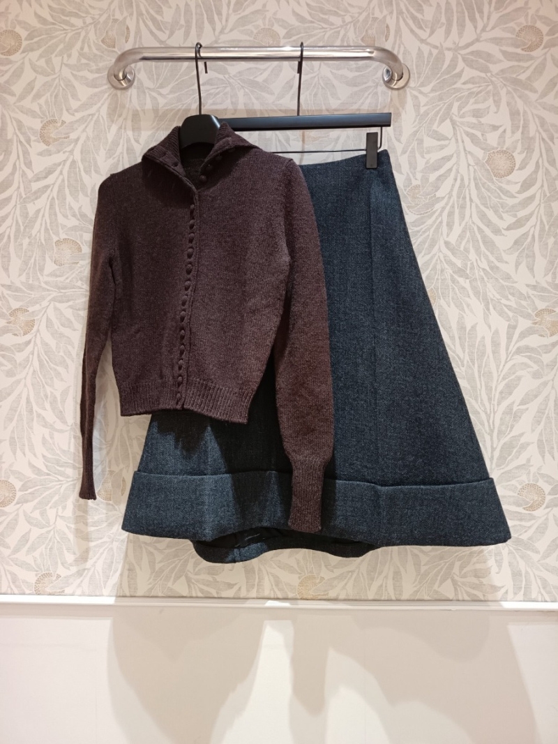 Prada Convertible Wool Knit Cardigan - Chocolate Brown