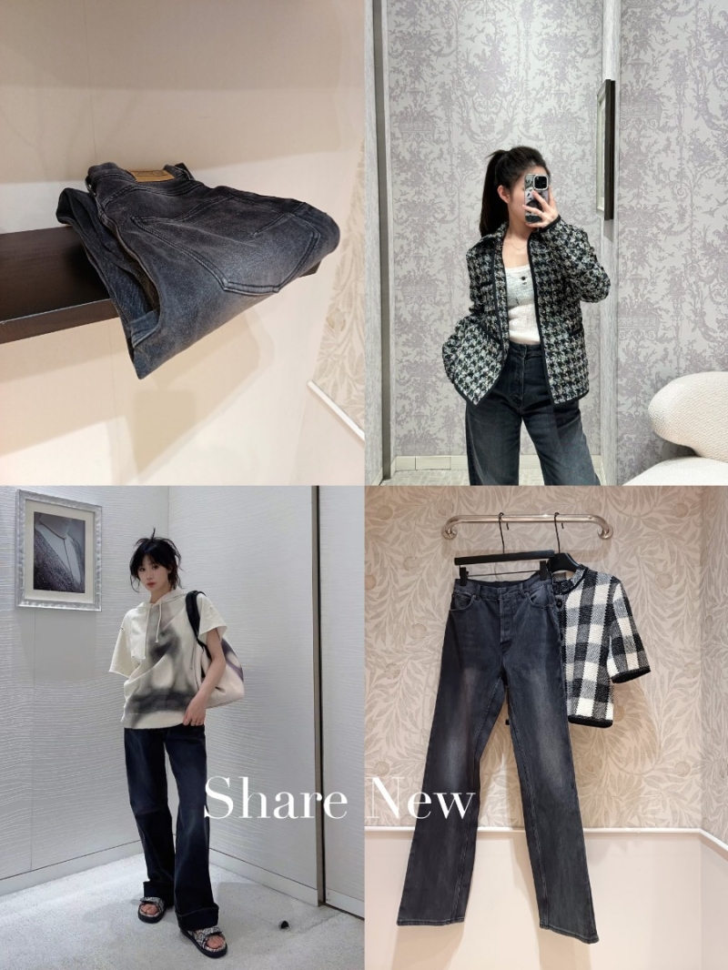 Dior Straight-Leg Grey Denim Jeans - Vintage Wash