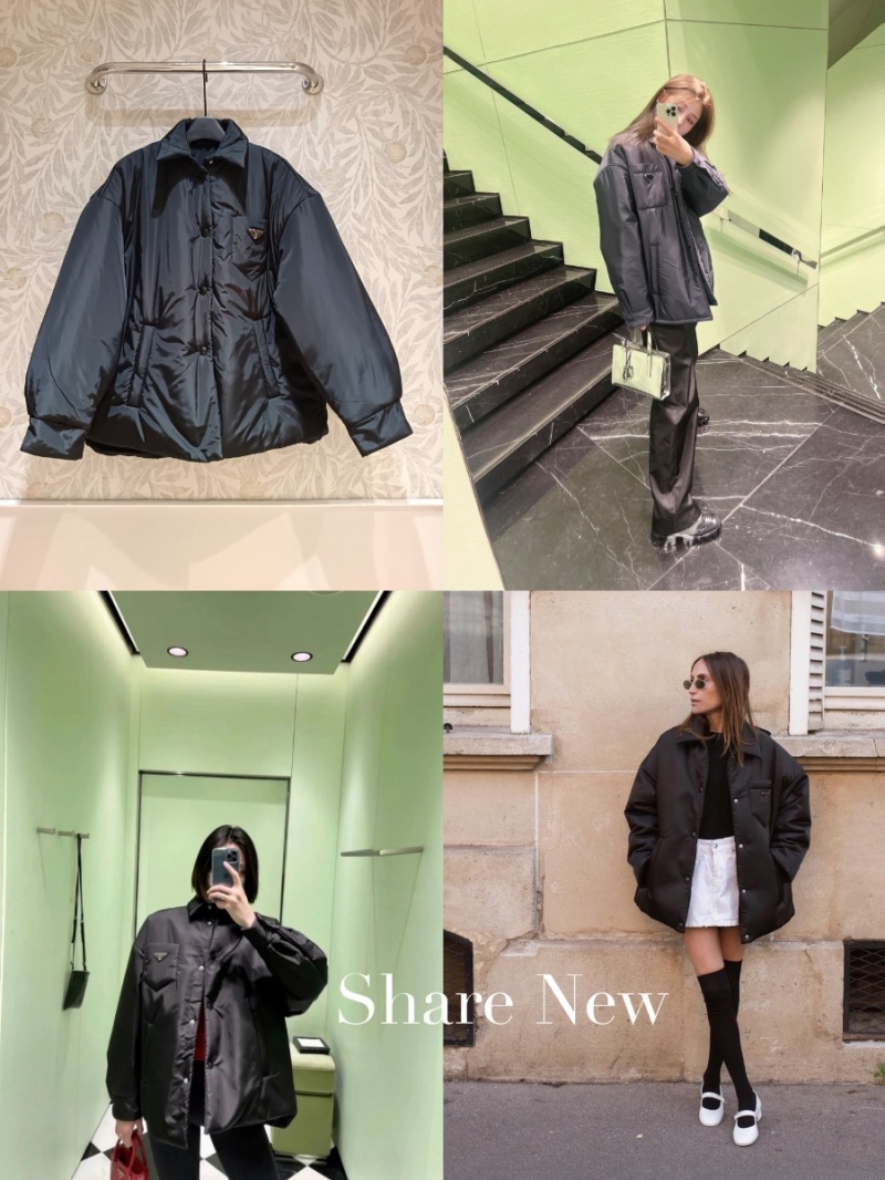 Prada Limited Edition Collared Puffer Jacket (Black)