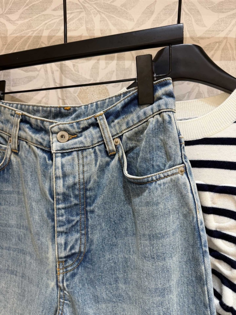 Loewe Classic Wide-Leg Straight Denim Jeans - Washed Light Blue