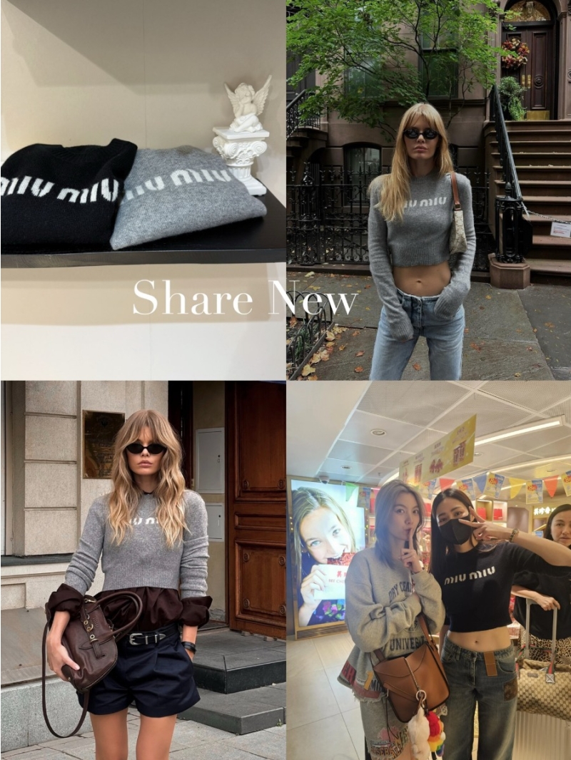 Miu Miu Lightweight Cropped Wool Sweater