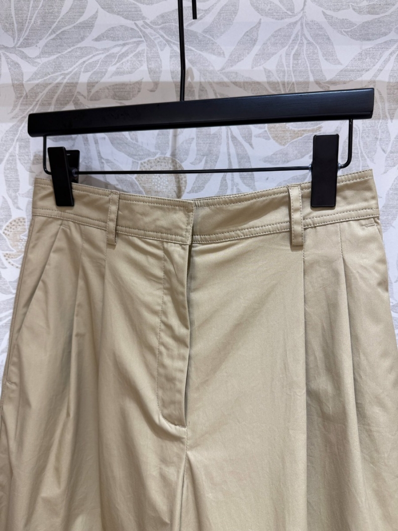 Dior Elegant High-Waist Wide-Leg Trousers - Beige