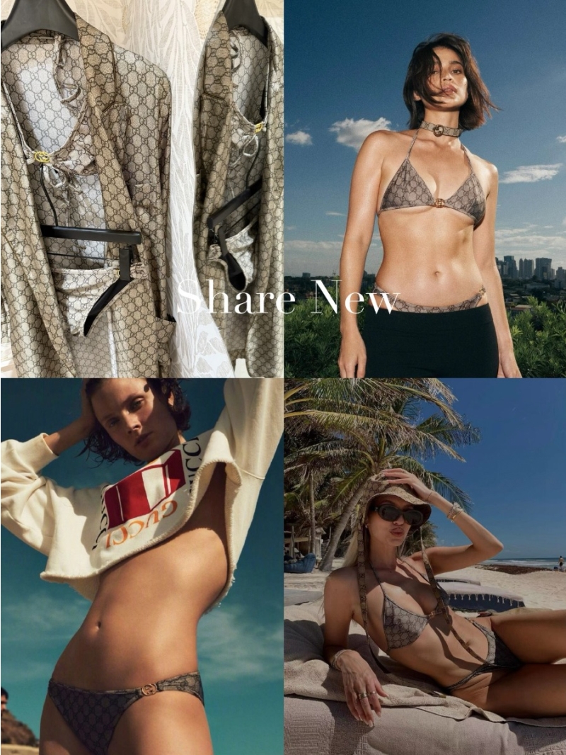 Gucci Monogram Bikini with Signature Hardware