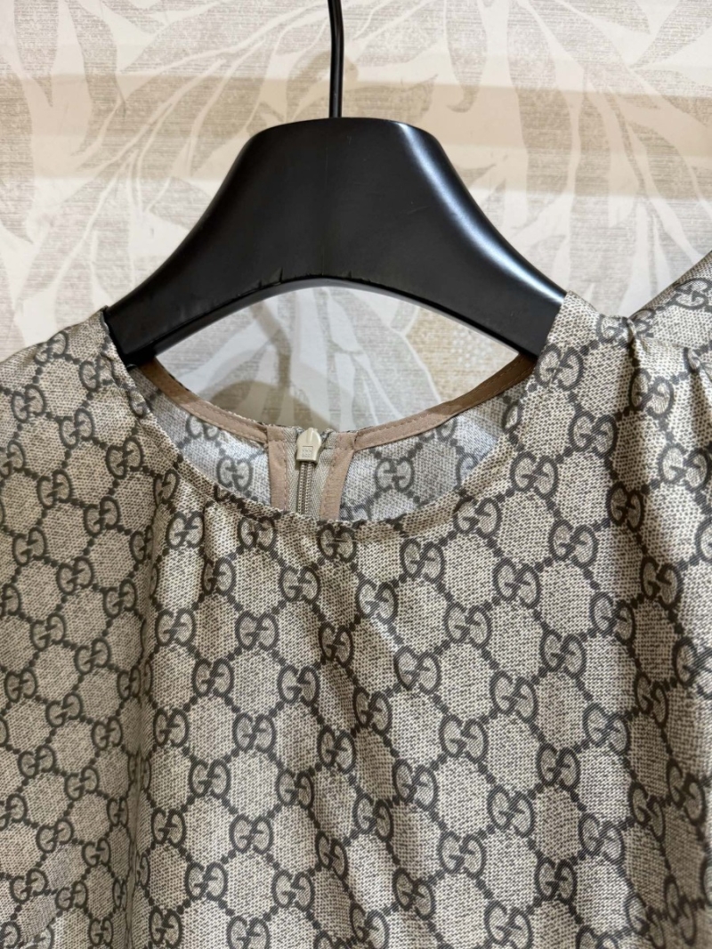 Gucci Monogram Silk Shirt & Robe Set
