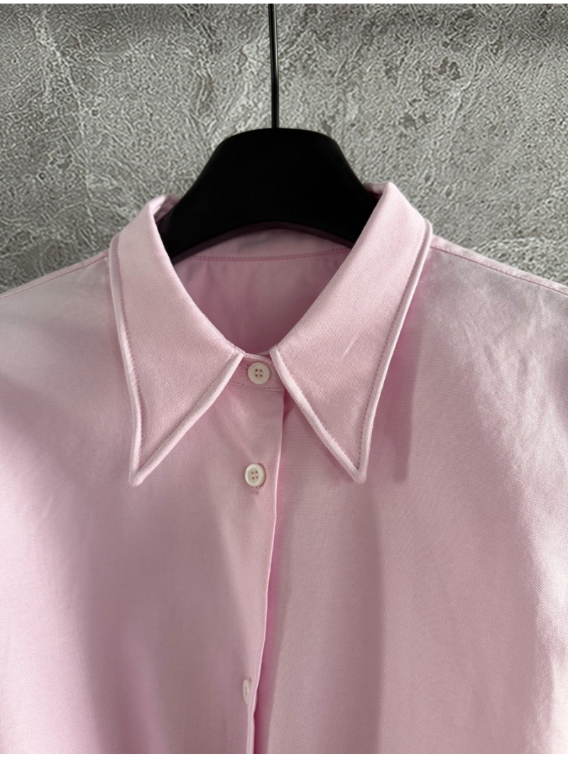 Prada TwistPlay Playful Knotted Shirt in Pink