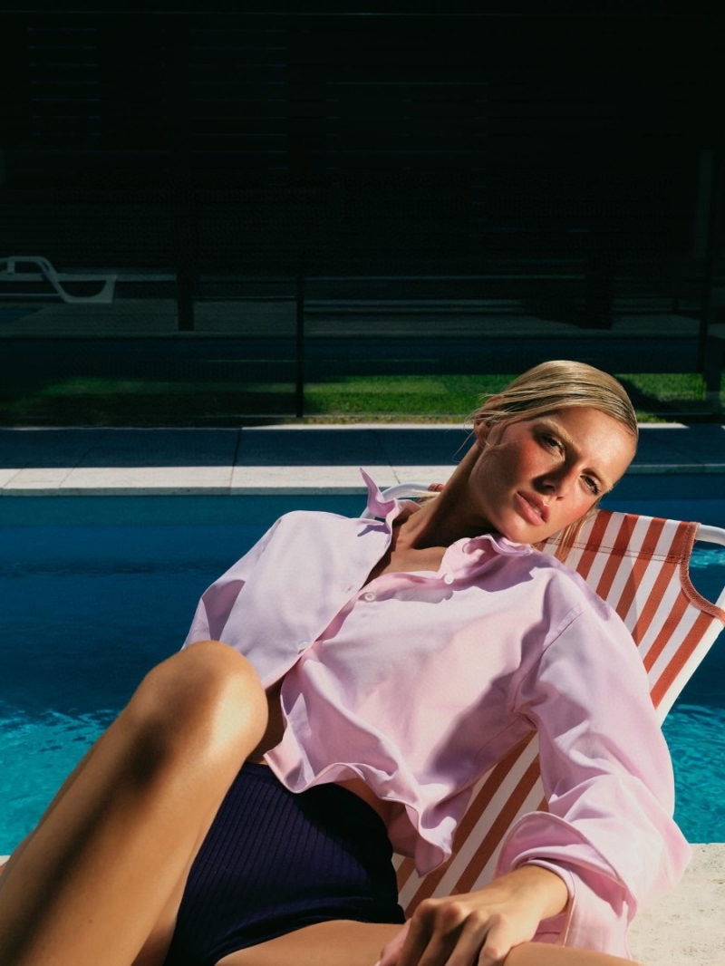 Prada TwistPlay Playful Knotted Shirt in Blue