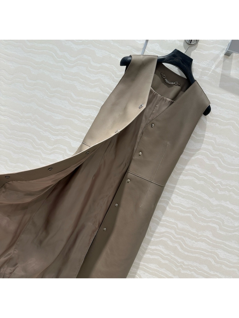 Hermes 24P Limited Edition Grain Lambskin Vest Dress 