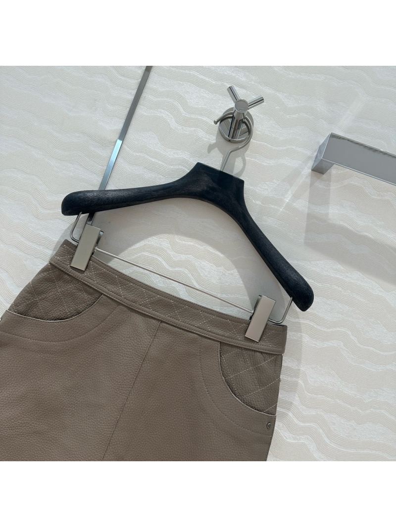 Hermes 24P Lambskin A-Line Skirt