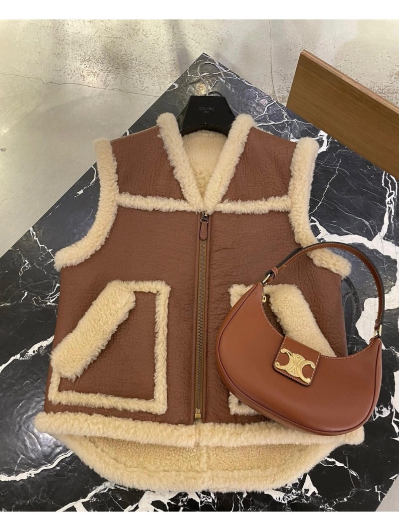 Celine 24FW Limited Edition Shearling Flight Vest