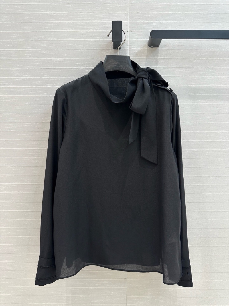 Gucci Silk Blouse with Bow-Tie Collar Black – Elegant and Timeless