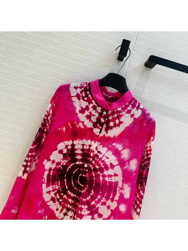 Dior Dopamine Tie-Dye Long-Sleeve Shirt – Resort Elegance