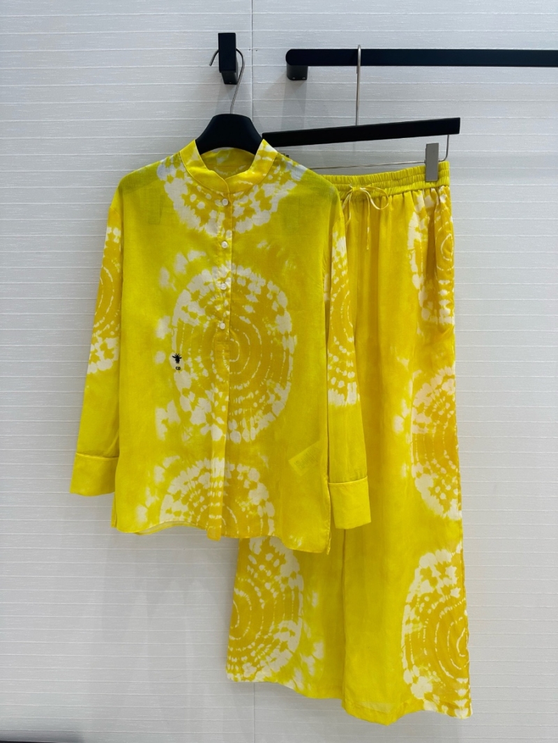 Dior Dopamine Tie-Dye Resort Set Yellow – Effortless Elegance