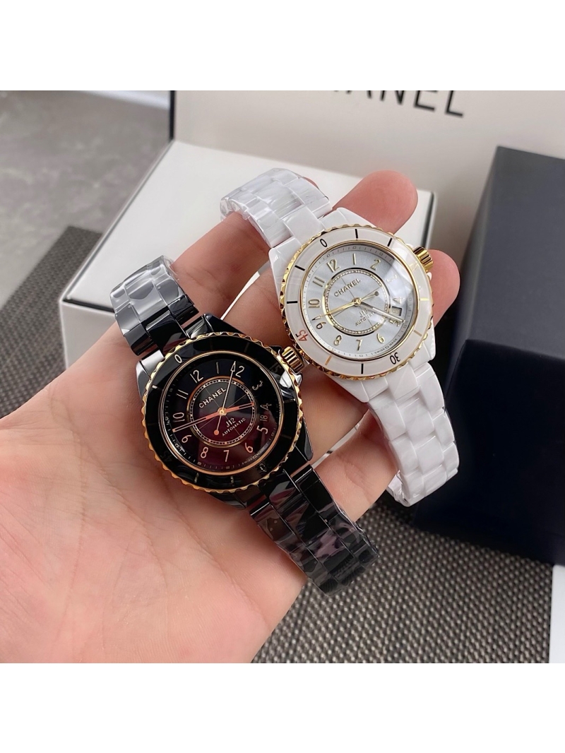 CHANEL J12 Watch Calibre 12.1, 38 mm in Black and Yellow Gold
