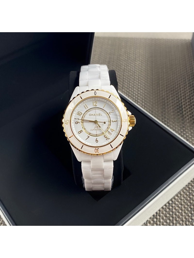 CHANEL J12 Watch Calibre 12.1, 38 mm in White and Yellow Gold