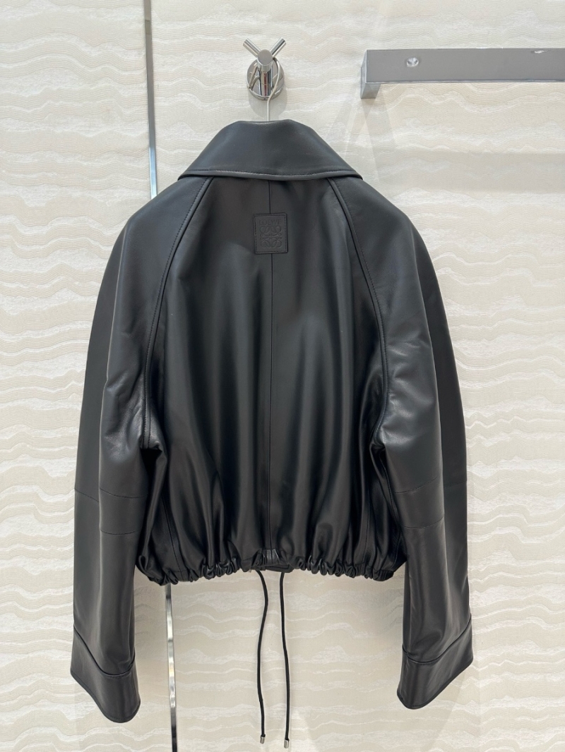 Loewe Jennie-Style Modern Oversized Imported Lambskin Leather Jacket Limited Edition
