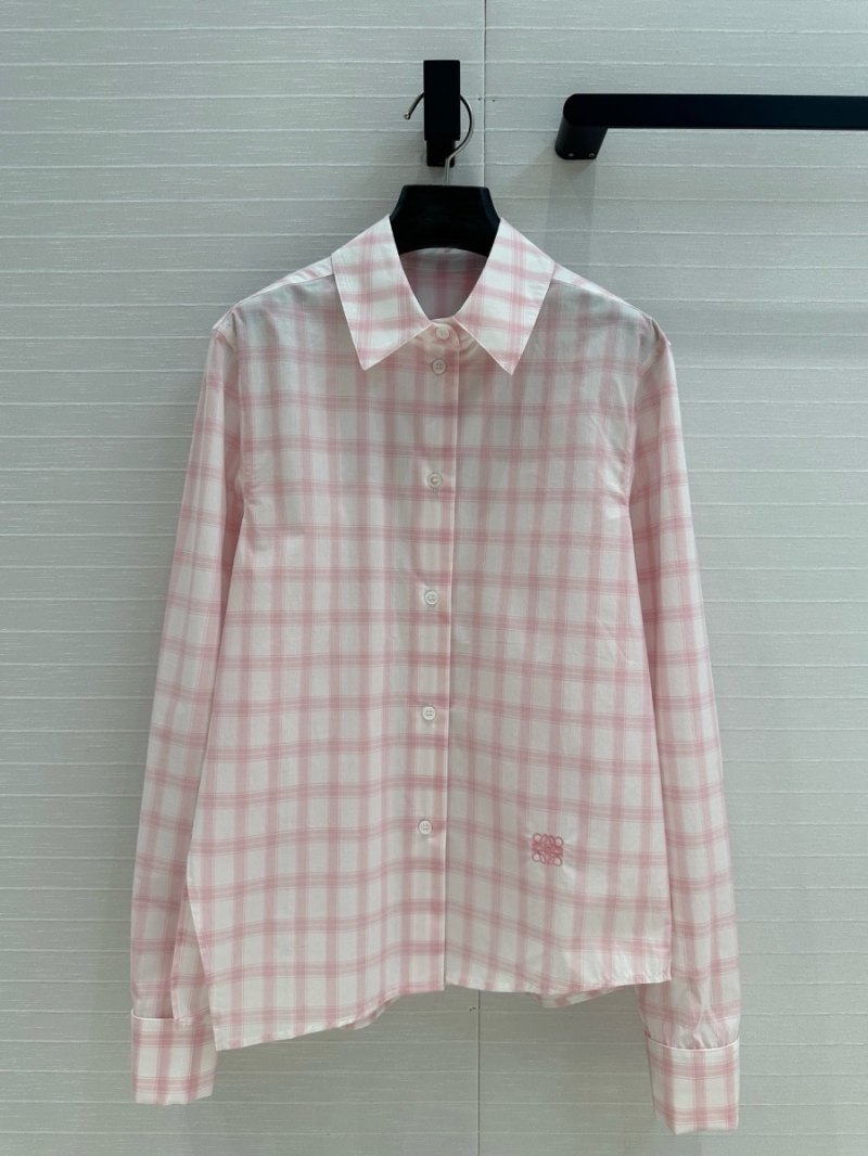 Loewe Pink Check Cotton Shirt – Fresh and Sophisticated