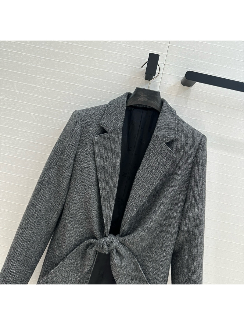 MaxMara 24FW Herringbone Belted Blazer