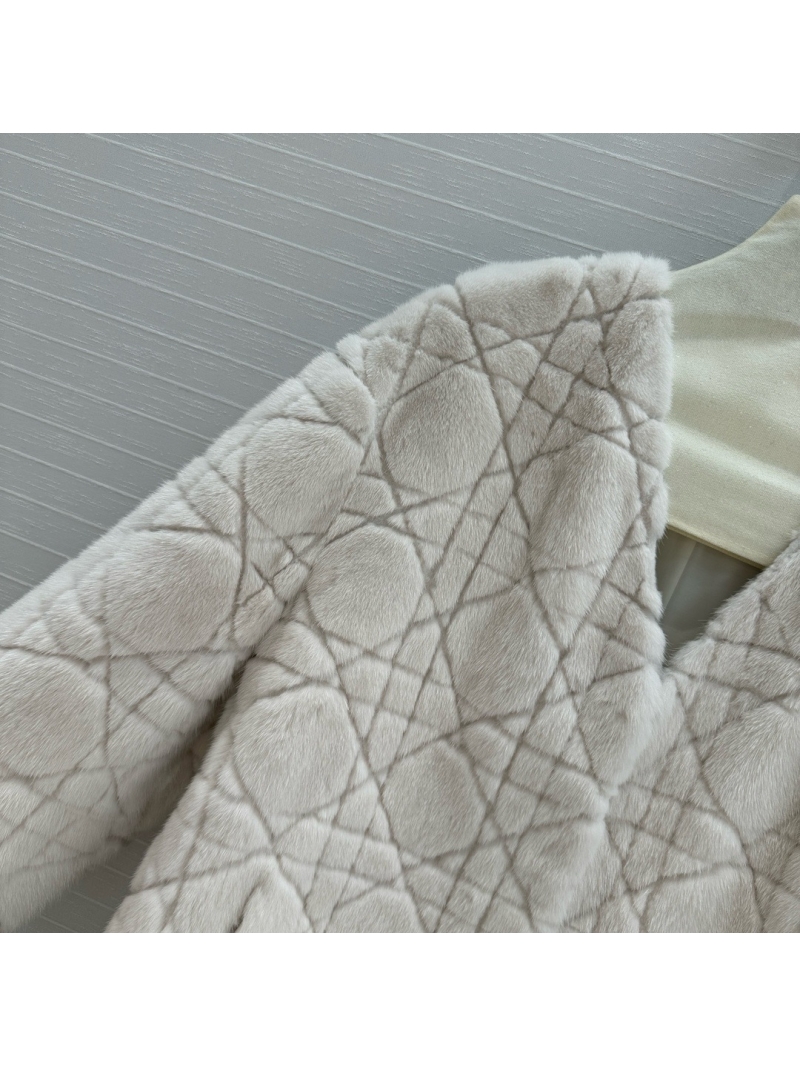 Dior Limited Edition Haute Couture Cane Weave Imported Mink Fur Coat