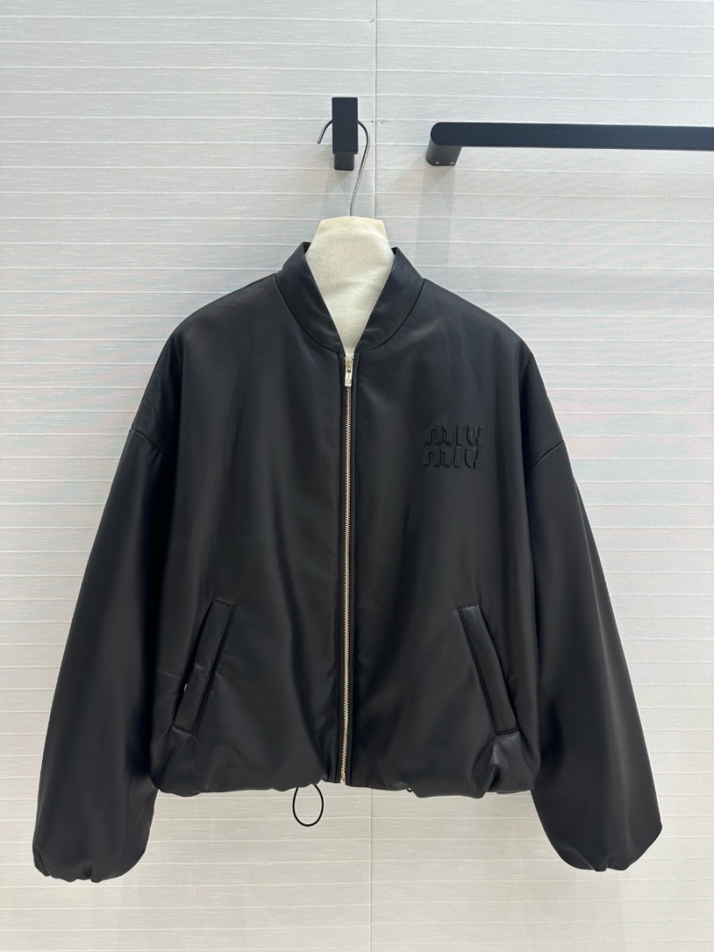 Miu Miu Fall/Winter 2024 Lambskin Leather Down Jacket