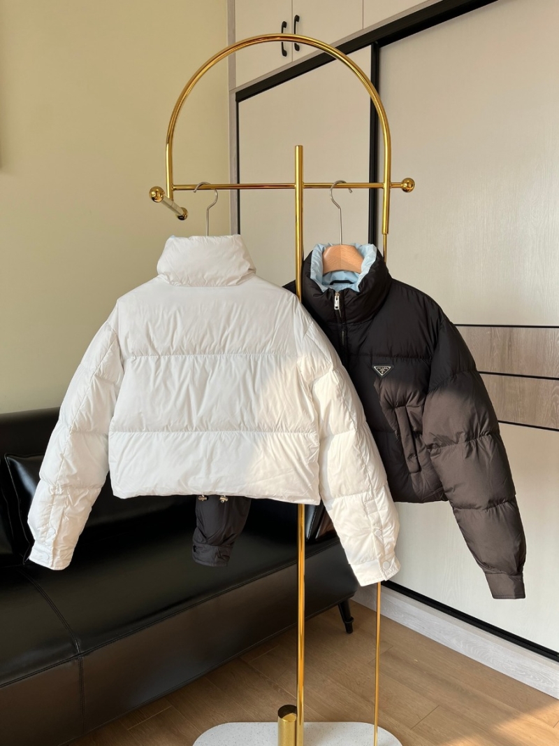 Prada 24FW Short Puffer Jacket with Triangle Logo