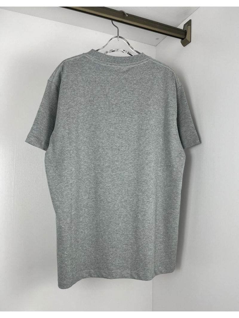 Dior 2024 Embroidered Cotton T-Shirt. Grey